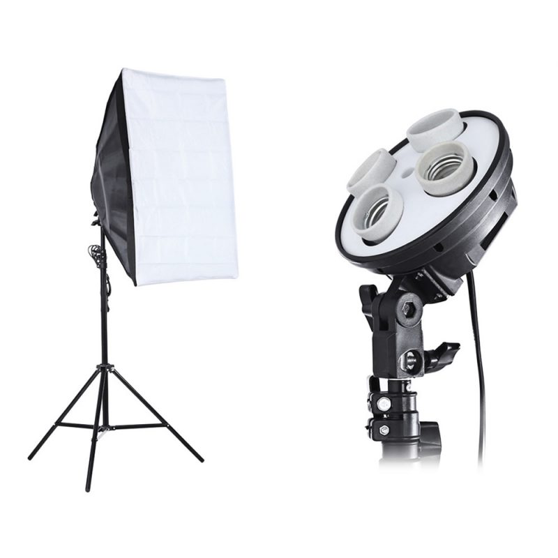 Kit Softbox 50x70 Com Iluminaço LED Tripé